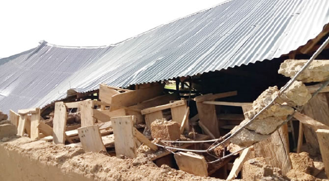 Over 500 homes in Kogi are destroyed by a rainstorm.