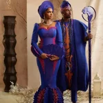 First Look: Before the traditional wedding, Priscilla Ojo and Juma Jux sparkle in royal purple.