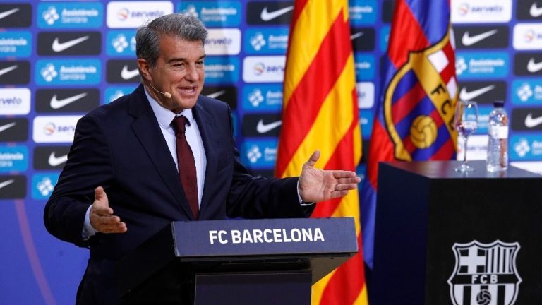 Joan Laporta, the president of Barcelona, dismisses Real Madrid’s chances of defeating Arsenal.