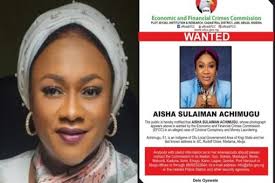 Aisha Achimugu is brought before the EFCC in court following her arrest.