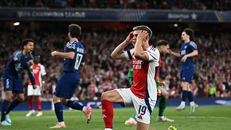 Arsenal are one leg out of the Champions League following PSG’s victory at the Emirates Stadium
