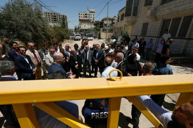 When visiting the West Bank, Israeli military open fire on diplomats.