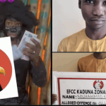 TikToker is arrested by the EFCC for treading on and spraying naira notes in Kaduna.