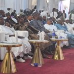 Sule Lamido’s book presentation in Abuja is attended by Obasanjo, Atiku, Obi, and others.