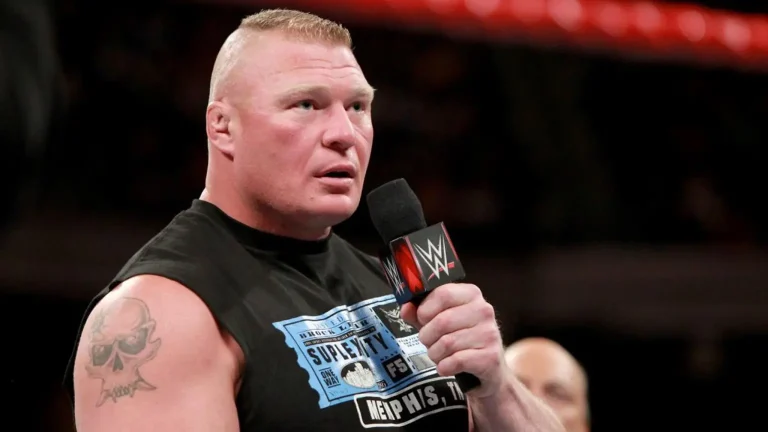 Brock Lesnar, a star of WWE, is banned from wrestling.
