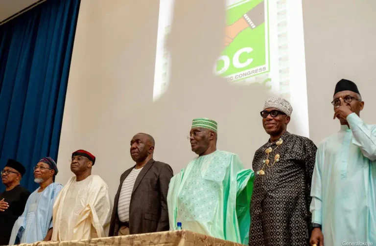 2027: The opposition coalition of Atiku, David Mark, Amaechi, and El-Rufai is rejected by ADC youths in their attempt to depose Tinubu.