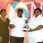 Maureen Apute takes first place in the 2025 NOG Energy Week golf tournament.