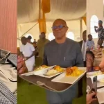 Tanko, the coordinator of Obidient Movement, shares a video of Peter Obi distributing food.