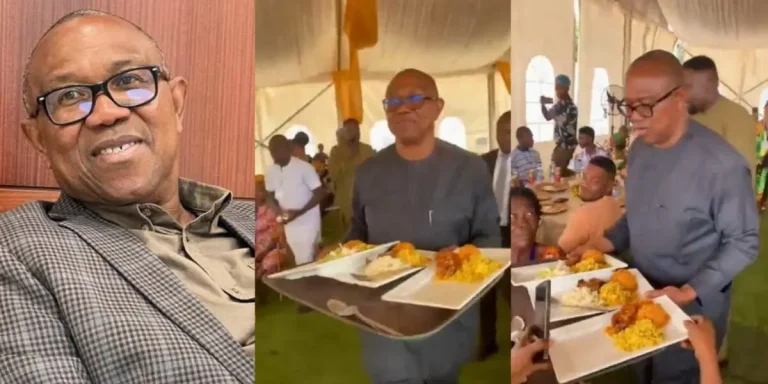 Tanko, the coordinator of Obidient Movement, shares a video of Peter Obi distributing food.
