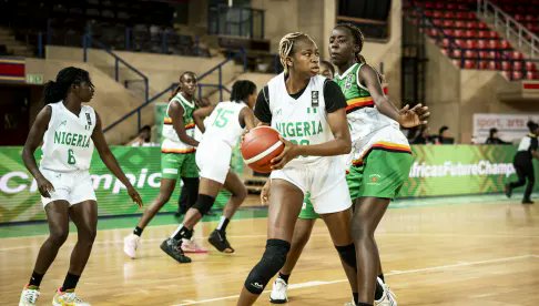 The First Lady congratulates D’Tigress for winning the AfroBasket.