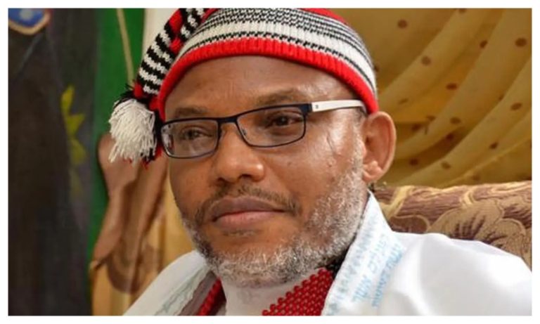 Nnamdi Kanu’s plea to transfer from DSS to National Hospital is denied by the court. Printed