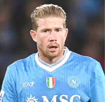 De Bruyne of Napoli is out due to a thigh injury.