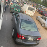 TDue to the free Nnamdi Kanu protest, FCT roads are closed, causing traffic jams [PHOTOS].
