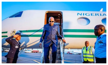 Shettima returns to Abuja following UN COP30 in Brazil.