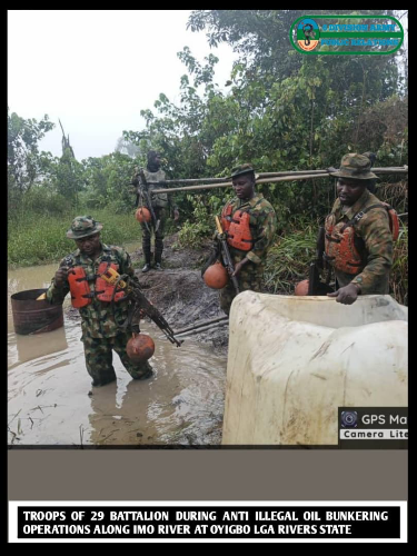 In the Niger Delta, the Nigerian Army confiscates N150 million worth of stolen crude.