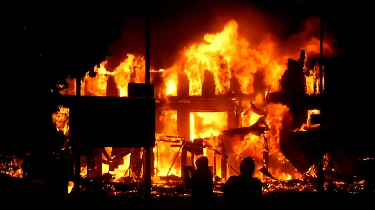 Oyo: A residential building fire destroys properties valued at millions of naira.
