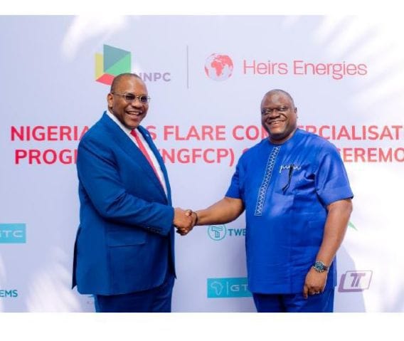 Gas flare commercialization for OML 17 is signed by NNPC/Heirs Energies and Partners.