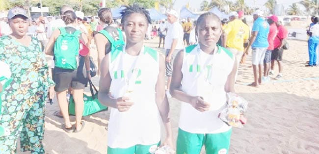 Beach volleyball girls from Nigeria are aiming for the youth Olympics.