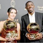 Bonmati Scoop and Dembele  FIFA Best Awards