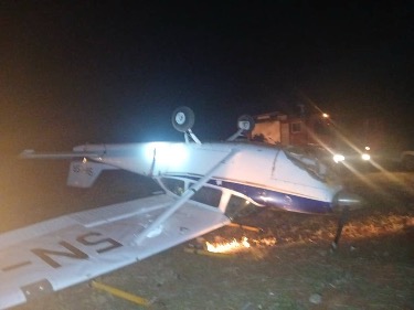 When a plane crashes in Owerri, four people are hospitalized.