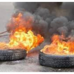 Police in Nasarawa forbid burning tires on crossover night.