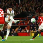 Ten-man Man United loses to Leeds at Old Trafford for the first time since 1981.