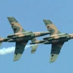 Terrorists are killed in the Sambisa woodland by a NAF airstrike.