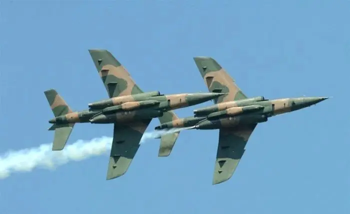 Terrorists are killed in the Sambisa woodland by a NAF airstrike.