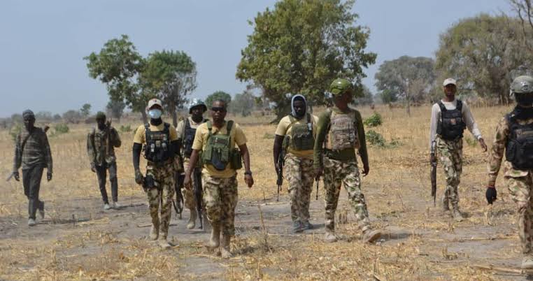 In Jos, Kaduna, troops seize weapons from an illicit arms factory.
