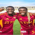 Babajide and Oladipo celebrate winning the Serie A championship.