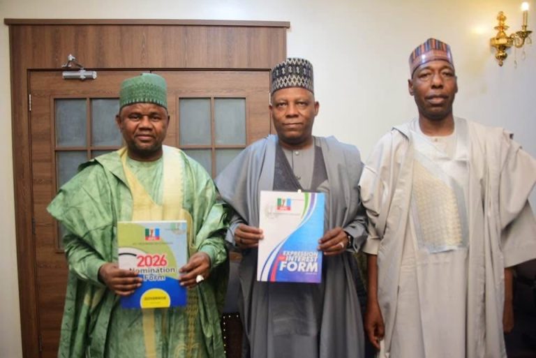 PoliticsBorno guber: Governor Zulum introduces APC consensus candidate Mustafa Gubio to VP Shettima