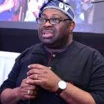 A campaign poster featuring Dele Momodu as Atiku’s running mate in 2027 is shared.