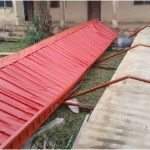 In Ondo, a rainstorm destroys homes and a hospital.